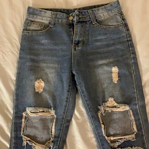 Shein distressed blue jeans size small